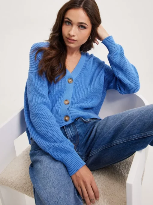 Selected Femme - Cardigans og Kaftan - Ultramarine - Slfsinna New Ls Knit Cardigan B Noo - Trøjer